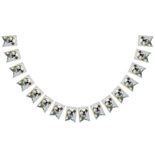 Bulldog-Malerei - Niedliche Original Hunde-Kunst Wimpelkette (Alle)