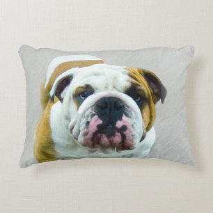Bulldog-Malerei - Niedliche Original Hunde-Kunst Zierkissen