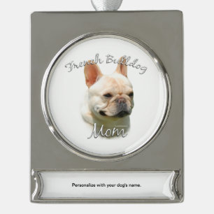 Bulldog-Mama 2 Banner-Ornament Silber