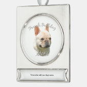 Bulldog-Mama 2 Banner-Ornament Silber (Links)