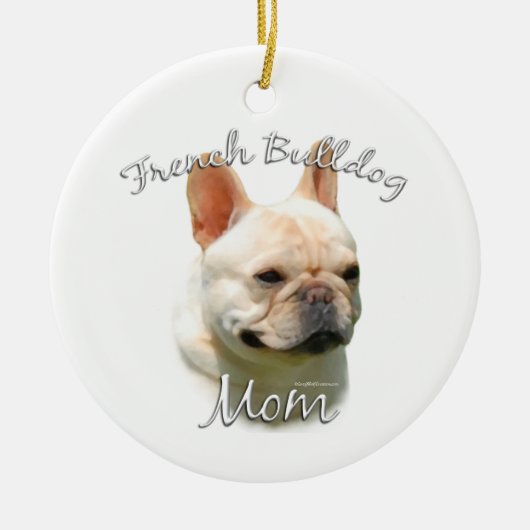 Bulldog-Mama 2 Keramik Ornament (Vorne)