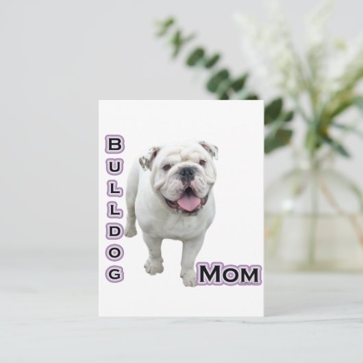 Bulldog-Mama 4 Postkarte (Stehend Vorderseite)
