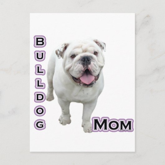Bulldog-Mama 4 Postkarte (Vorderseite)