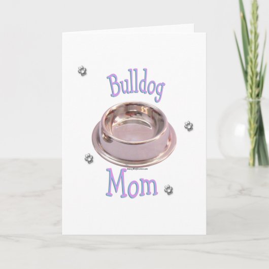 Bulldog-Mama Feiertagskarte (Vorderseite)