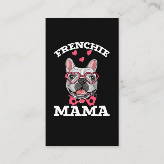 Bulldog Mama Funny Frenchie Mama Visitenkarte (Vorderseite)