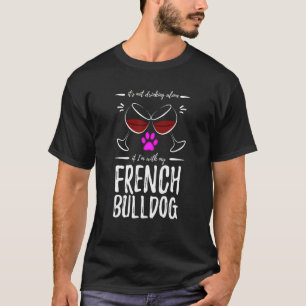 Bulldog-Mama für Wein T-Shirt