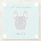 Bulldog Mama Glasuntersetzer (Rückseite)