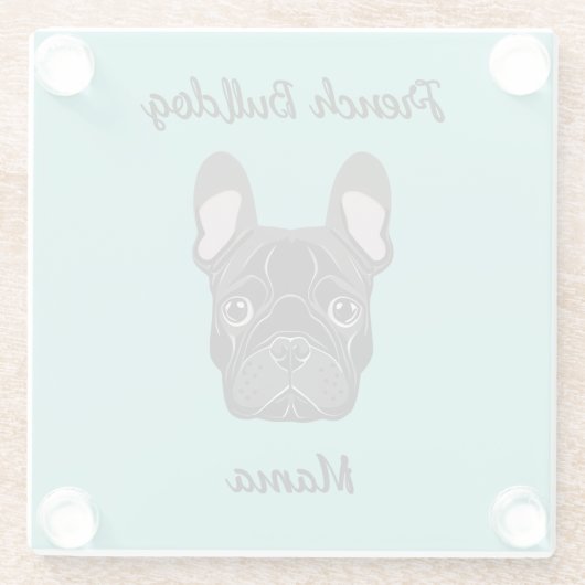 Bulldog Mama Glasuntersetzer (Rückseite)