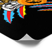 Bulldog Mama Halloween Pumpkin Poster (Ecke)