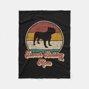 Bulldog Mama Hund Lover Geschenk für Frauen French Fleecedecke