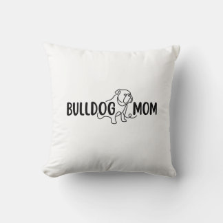 Bulldog-Mama | Hundemama | Geburtstagsgeschenk für Kissen