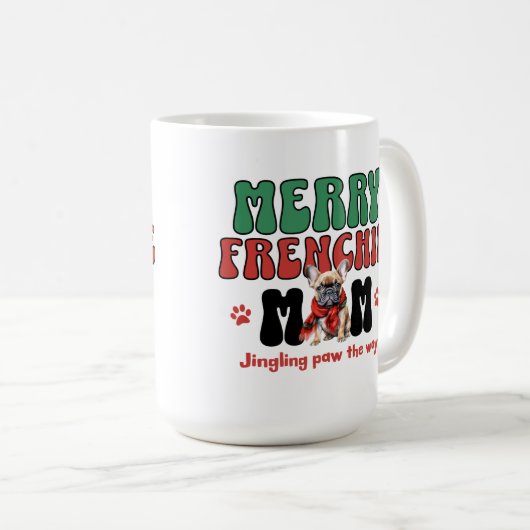 Bulldog-Mama Kaffeetasse (VorderseiteRechts)