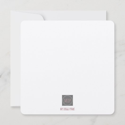 Bulldog-Mama Karte (Rückseite)