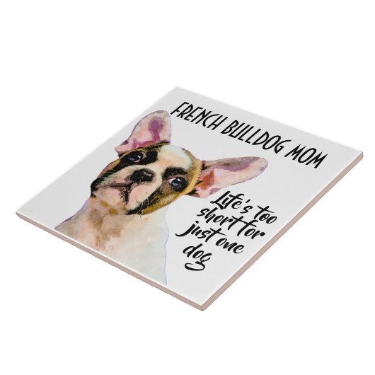 Bulldog Mama Keramik Tile Fliese (Seite)
