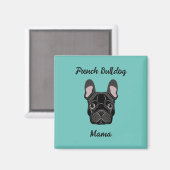 Bulldog Mama Magnet (Vorderseite/Rückseite)