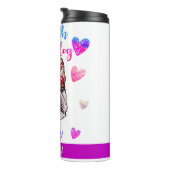 Bulldog-Mama Niedlicher Muttertag Hund Lover Thermosbecher (Nach rechts gedreht)