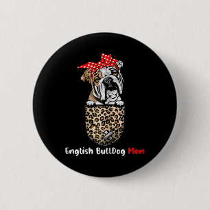 Bulldog Mama Pocket Bulldog Mama Muttertag Button