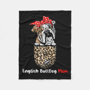 Bulldog Mama Pocket Bulldog Mama Muttertag Fleecedecke
