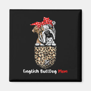 Bulldog Mama Pocket Bulldog Mama Muttertag Magnet