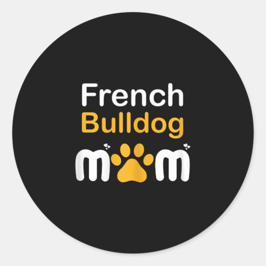 Bulldog-Mama Runder Aufkleber (Vorderseite)