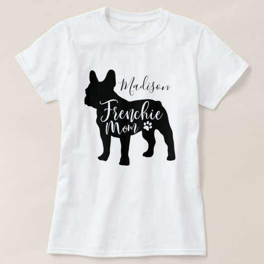 Bulldog-Mama-T - Shirt für Mädchen und Frauen (Design vorne)