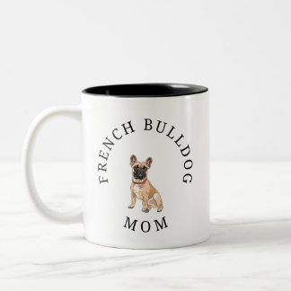 Bulldog-Mama-Tasse Zweifarbige Tasse