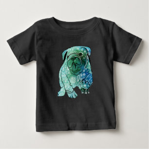 Bulldog Mandala Art Bio Bodysuit Baby T-shirt