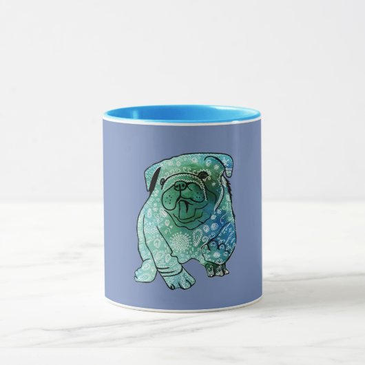 Bulldog-Mandala-Combo-Tasse Tasse (Zentrum)