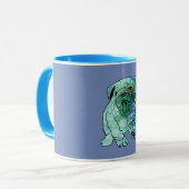 Bulldog-Mandala-Combo-Tasse Tasse (Vorderseite Links)