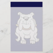 Bulldog Mascot auf Blue Briefpapier (Vorderseite)