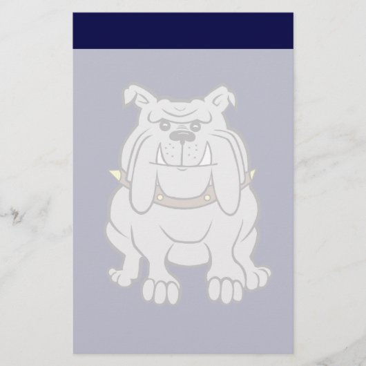 Bulldog Mascot auf Blue Briefpapier (Vorderseite)