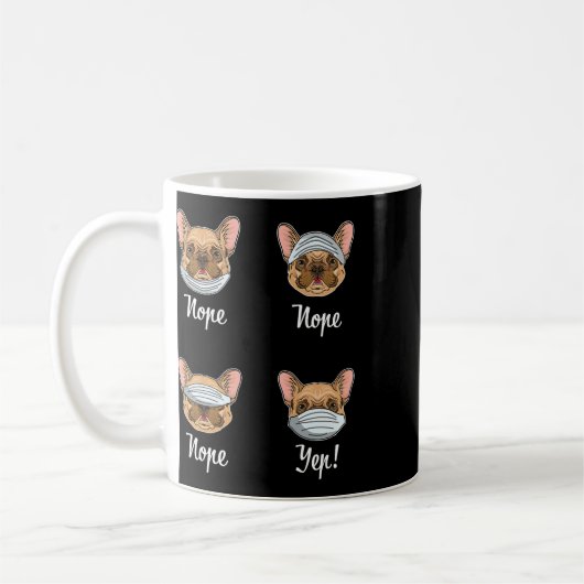 Bulldog-Maskenbulldogs Kaffeetasse (Links)