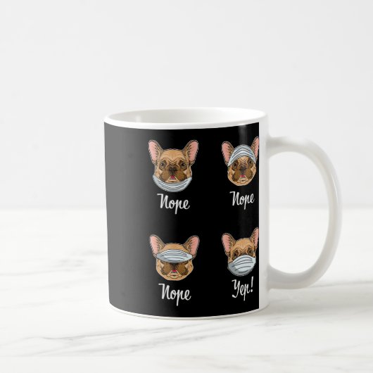Bulldog-Maskenbulldogs Kaffeetasse (Rechts)