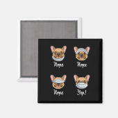 Bulldog-Maskenbulldogs Magnet (Vorderseite/Rückseite)