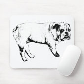 Bulldog-Maus-Pad mit sauberer Linie Mousepad (Mit Mouse)