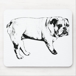 Bulldog-Maus-Pad mit sauberer Linie Mousepad