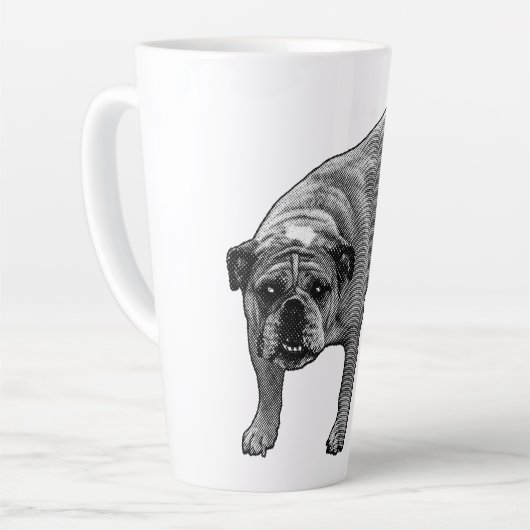 Bulldog Merry Dot Brew Milchtasse (Linke Ecke)
