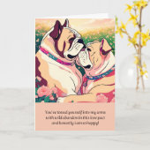 bulldog message happy birthday karte (Gelbe Blume)