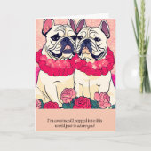 bulldog message happy birthday karte (Vorderseite)