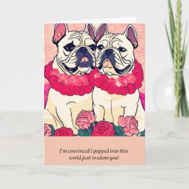 bulldog message happy birthday karte