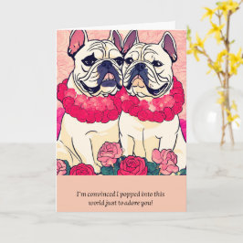 bulldog message happy birthday karte