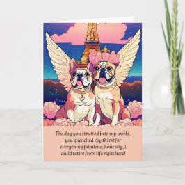 bulldog message happy birthday karte