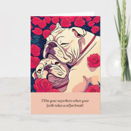 bulldog message happy birthday karte