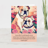 bulldog message happy birthday karte (Vorderseite)