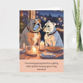 bulldog message happy birthday karte (Vorderseite)