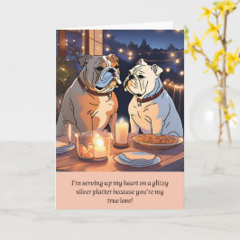 bulldog message happy birthday karte