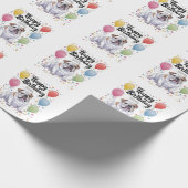 Bulldog mit Balloons Geschenkpapier (Ecke)