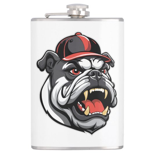 BULLDOG MIT BASEBALLKAPPE FLACHMANN (Vorderseite)