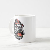 BULLDOG MIT BASEBALLKAPPE KAFFEETASSE (Vorderseite Links)
