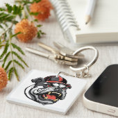 BULLDOG MIT BASEBALLKAPPE SCHLÜSSELANHÄNGER (Vorderseite rechts)